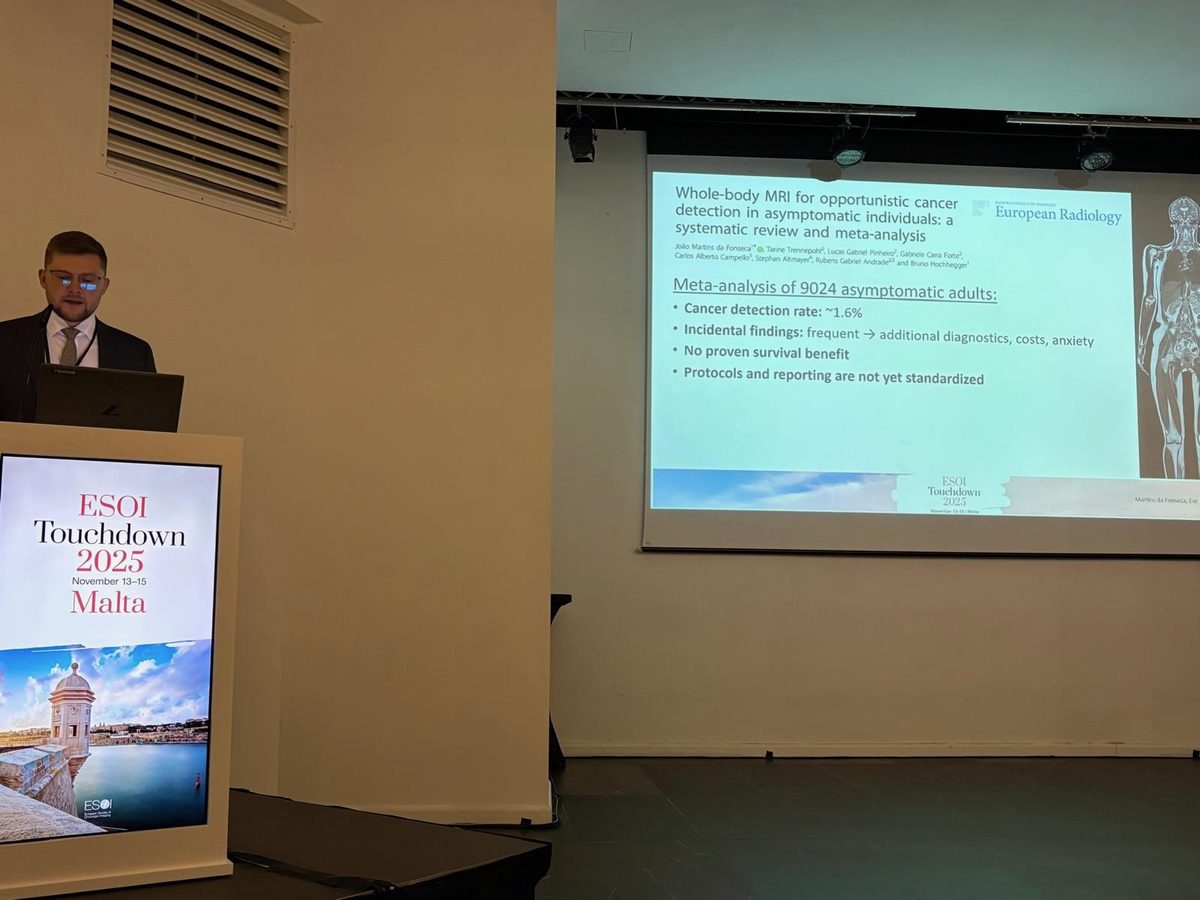 Whole-body cancer screening lecture at ESOI Touchdown 2025